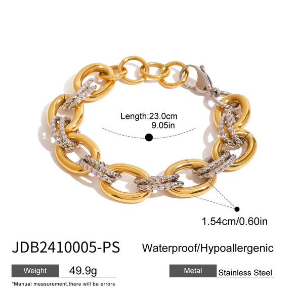 Stainless Steel Geometric Style Electroplated Women's Bracelet