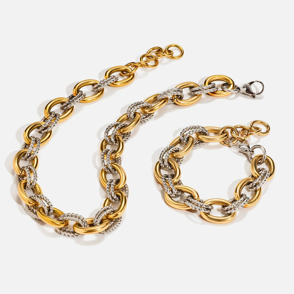 Stainless Steel Geometric Style Electroplated Women's Bracelet