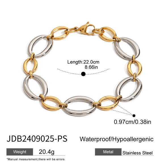 Stainless Steel Geometric Style Electroplated Women's Bracelet