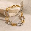 Stainless Steel Geometric Style Electroplated Women's Bracelet
