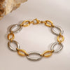 Stainless Steel Geometric Style Electroplated Women's Bracelet