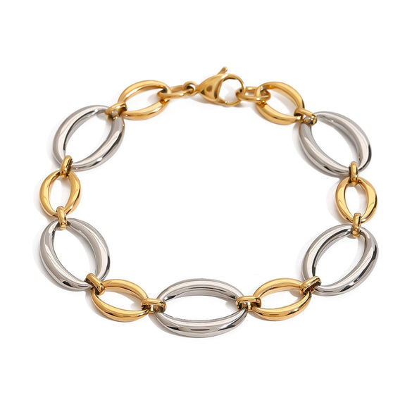 Stainless Steel Geometric Style Electroplated Women's Bracelet