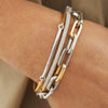 Stainless Steel Geometric Style Electroplated Women's Bracelet