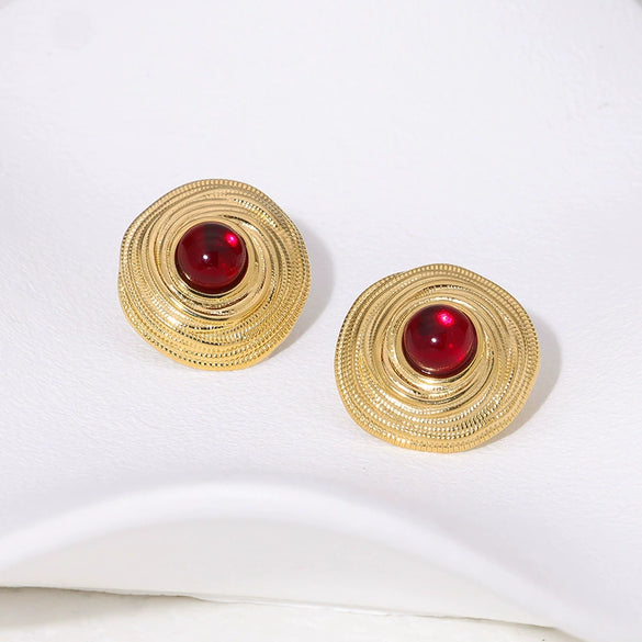 Stainless Steel Geometric Style Electroplated Women's Earrings