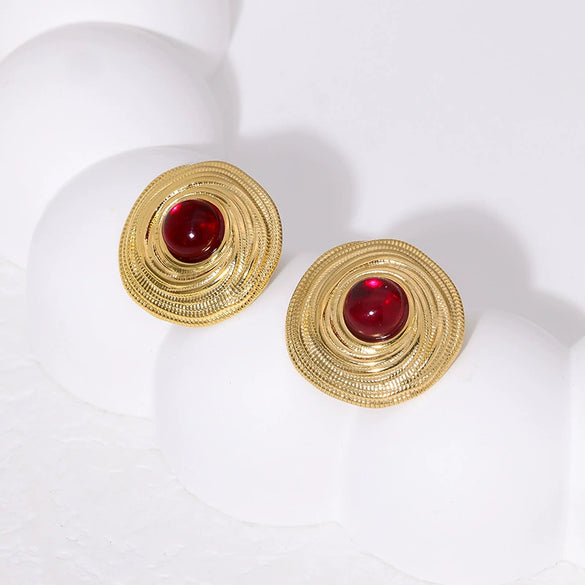 Stainless Steel Geometric Style Electroplated Women's Earrings