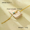 Stainless Steel Geometric Style Electroplating Snake Chain Woven Natural Stone Bracelet For Women