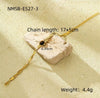 Stainless Steel Geometric Style Electroplating Snake Chain Woven Natural Stone Bracelet For Women