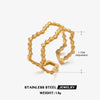 Stainless Steel Geometric Style Ins Ring 18K Goldplated