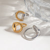 Stainless Steel Geometric Style Ring And Bracelet Jewelry With Electroplating