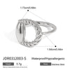 Stainless Steel Geometric Style Ring And Bracelet Jewelry With Electroplating