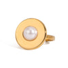 Stainless Steel Geometric Style Ring With Electroplating Treatment For Women