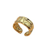 Stainless Steel Geometric Style Wide Finger Ring With Electroplating Treatment Niche Fashion Design Unisex