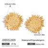 Stainless Steel Geometric Sunflower Earrings Jewelry With Electroplating And Original Design