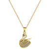 Stainless Steel Geometric Swan Opal Necklace For Female