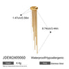 Stainless Steel Geometric Tassel Ear Clip Earrings With Electroplating For Women