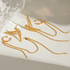Stainless Steel Geometric Tassel Earrings For Women With Electroplating Animal Style