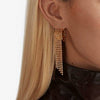 Stainless Steel Geometric Tassel Earrings For Women With Electroplating Treatment