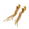 Stainless Steel Geometric Tassel Earrings For Women With Electroplating