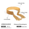 Stainless Steel Geometric Tassel Opening Bracelet Ring Electroplated Jewelry