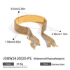 Stainless Steel Geometric Tassel Opening Bracelet Ring Electroplated Jewelry
