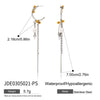 Stainless Steel Geometric Tassel Pearl Earrings Electroplated Women's Jewelry