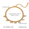Stainless Steel Geometric Tassel Zircon Women's Bracelet