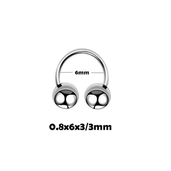 Stainless Steel Geometric Thin Rod Earrings And Horseshoe Lip Ring And Tshaped Lip Nail With Electroplating Treatment