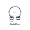 Stainless Steel Geometric Thin Rod Earrings And Horseshoe Lip Ring And Tshaped Lip Nail With Electroplating Treatment