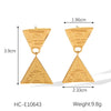 Stainless Steel Geometric Triangle Earrings For Women With Electroplating Treatment