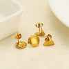 Stainless Steel Geometric Triangle 18K Vacuum Plated Solid Color Earrings Jewelry Accessories