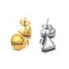Stainless Steel Geometric Triangle 18K Vacuum Plated Solid Color Earrings Jewelry Accessories