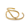 Stainless Steel Geometric Twisted Open Bracelet With Electroplating Treatment Simple Design