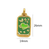 Stainless Steel Geometric U Shape Tarot Pendant Electroplated Handmade Jewelry Accessories