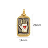 Stainless Steel Geometric U Shape Tarot Pendant Electroplated Handmade Jewelry Accessories