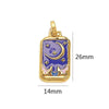 Stainless Steel Geometric U Shape Tarot Pendant Electroplated Handmade Jewelry Accessories