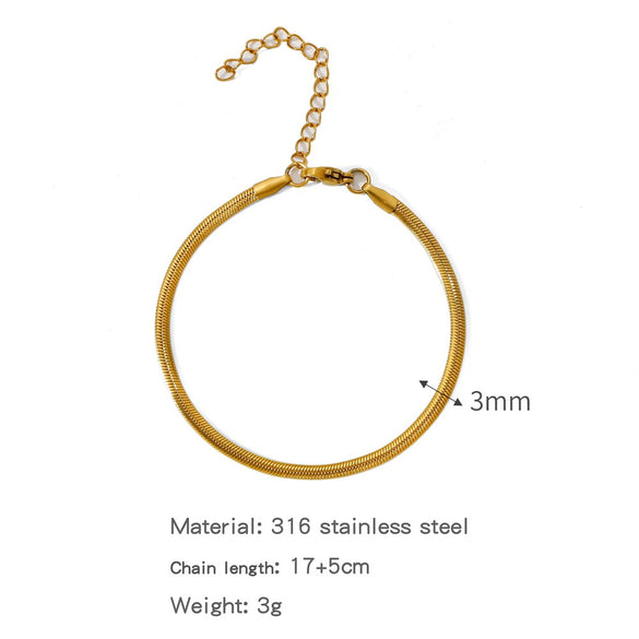 Stainless Steel Geometric Unisex Bracelet Electroplated