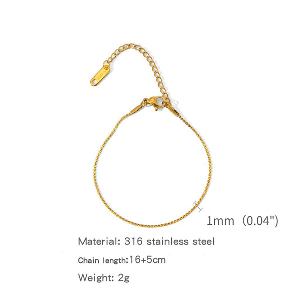 Stainless Steel Geometric Unisex Bracelet Electroplated