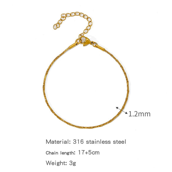 Stainless Steel Geometric Unisex Bracelet Electroplated