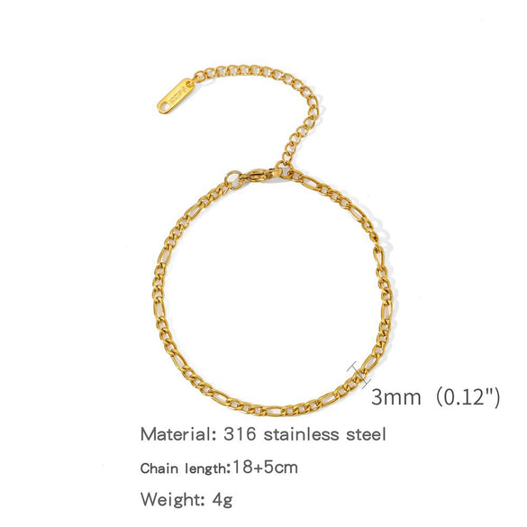Stainless Steel Geometric Unisex Bracelet Electroplated
