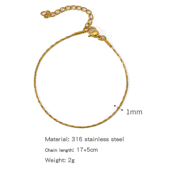 Stainless Steel Geometric Unisex Bracelet Electroplated