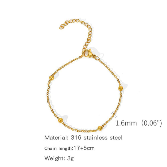 Stainless Steel Geometric Unisex Bracelet Electroplated
