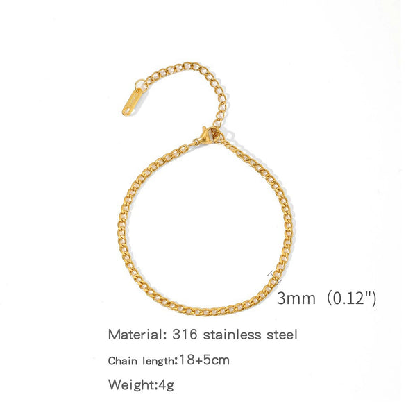 Stainless Steel Geometric Unisex Bracelet Electroplated