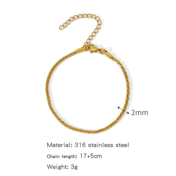 Stainless Steel Geometric Unisex Bracelet Electroplated