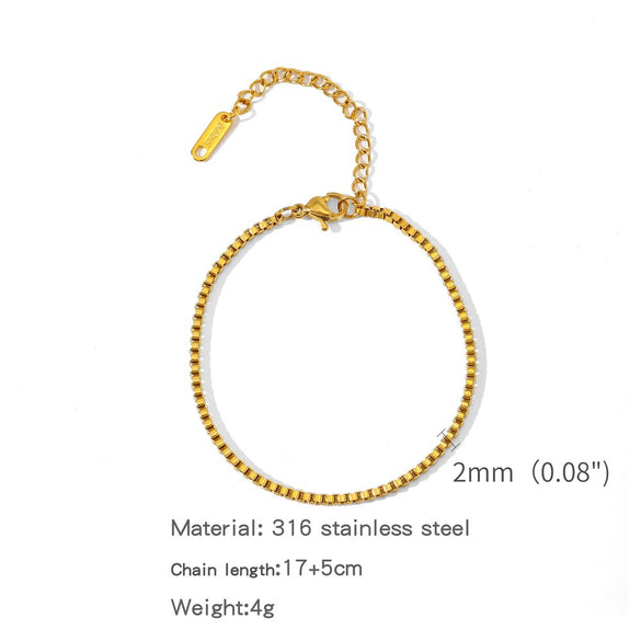Stainless Steel Geometric Unisex Bracelet Electroplated