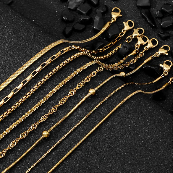 Stainless Steel Geometric Unisex Bracelet Electroplated