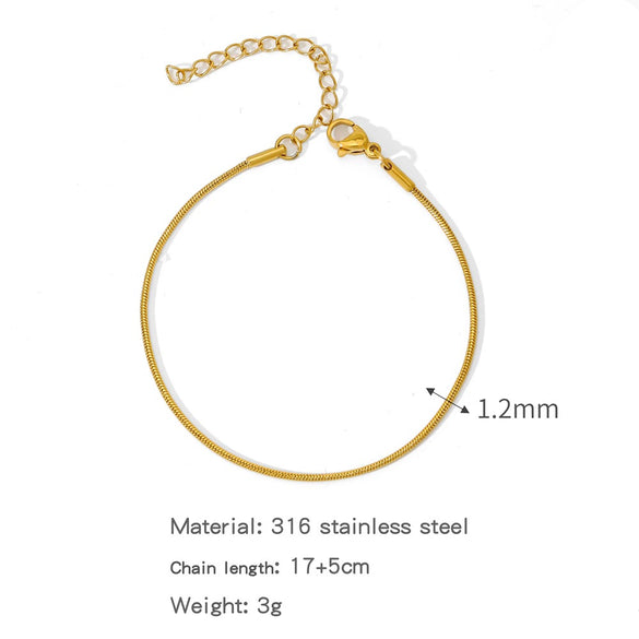 Stainless Steel Geometric Unisex Bracelet Electroplated