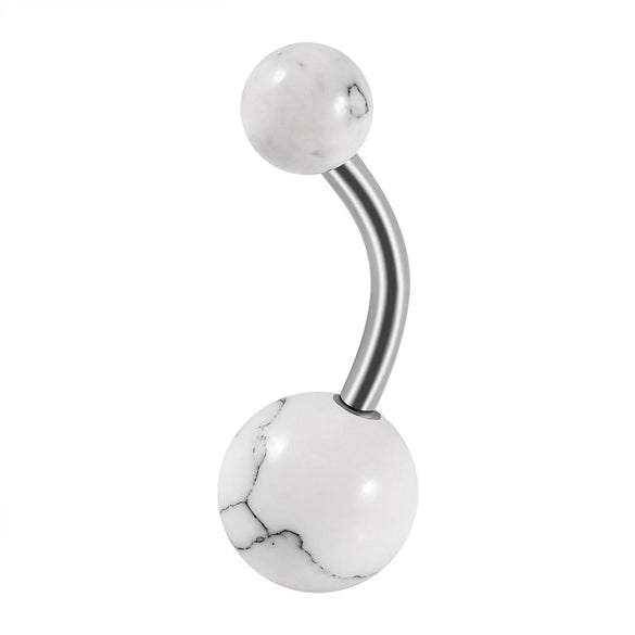 Stainless Steel Geometric Unisex Umbilical Ring