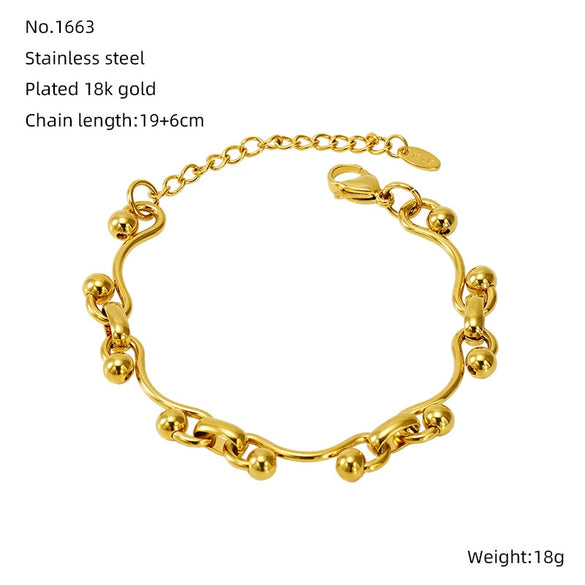 Stainless Steel Geometric Unlimited Symbol Electroplated Fashion Unisex Bracelet Jewelry