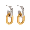 Stainless Steel Geometric Ushape Electroplated Women's Earrings
