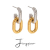 Stainless Steel Geometric Ushape Electroplated Women's Earrings